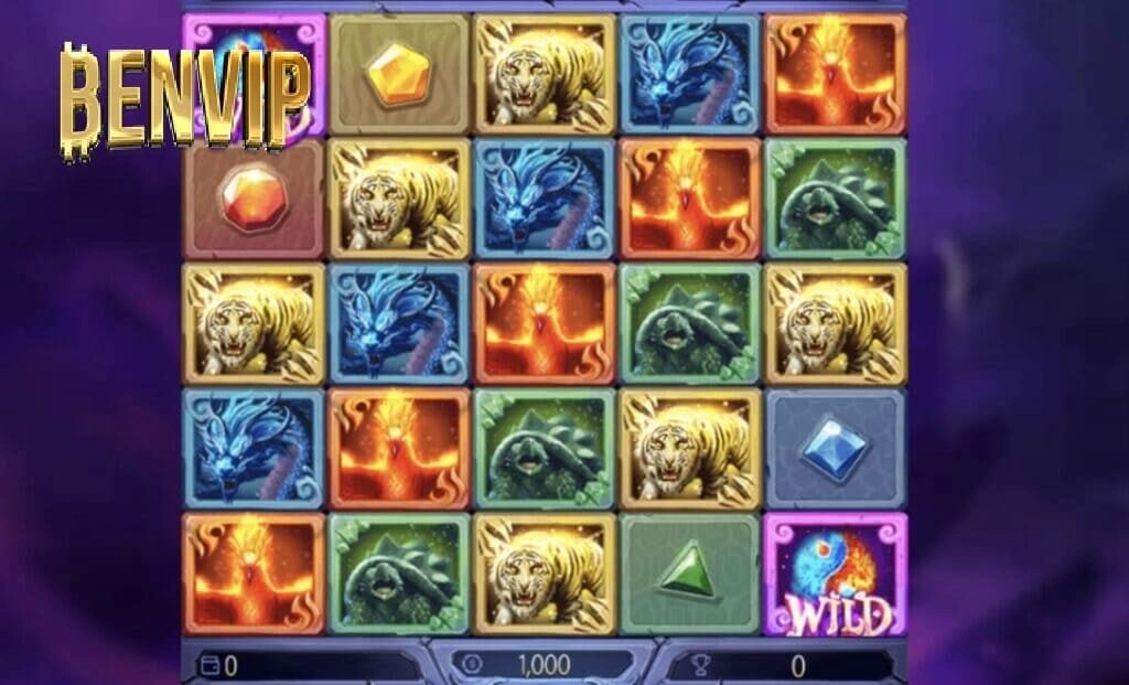 Tính thưởng nổ hũ 4 thần thú Benvip