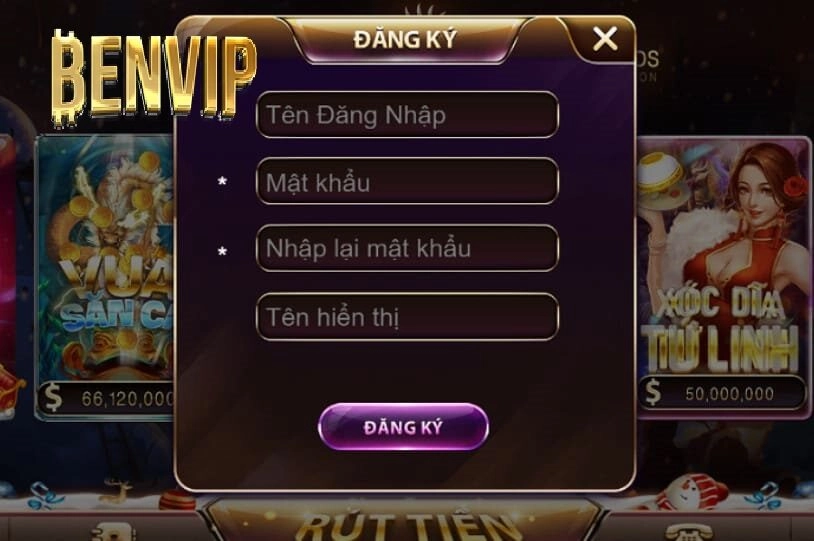 Đăng ký tài khoản tại Benvip